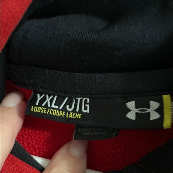 Under Armour Red Hoodie with Black Logo - Picture 3 of 3
